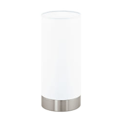 EGLO Damasco 1 lampe de table E27 Nickel, Blanc