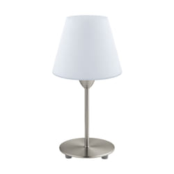 EGLO Damasco 1 lampe de table E14 Nickel, Blanc