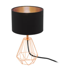 EGLO Carlton 2 lampe de table E14 Noir, Cuivre