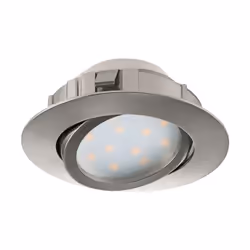 EGLO Pineda, Spot lumineux encastrable, Ampoule(s) non remplaçable(s), LED, 6 W, 3000 K, Nickel