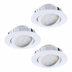EGLO Pineda, Spot lumineux encastrable, Ampoule(s) non remplaçable(s), LED, 6 W, 3000 K, Blanc