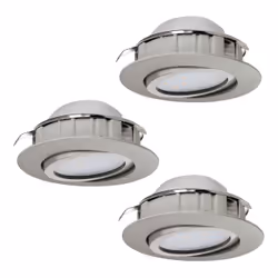 EGLO Pineda, Spot lumineux encastrable, Ampoule(s) non remplaçable(s), 6 W, 3000 K, 500 lm, Nickel