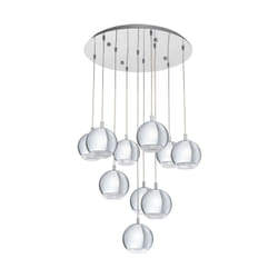 EGLO Conessa éclairage en suspension Support flexible GU10 Chrome, Transparent