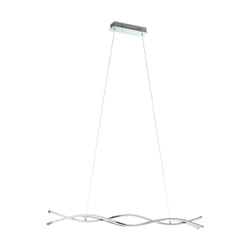 EGLO Lasana 2 éclairage en suspension Support flexible Chrome, Blanc