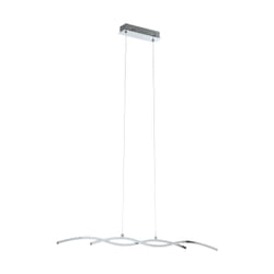 EGLO Lasana 2 éclairage en suspension Support flexible Chrome, Blanc