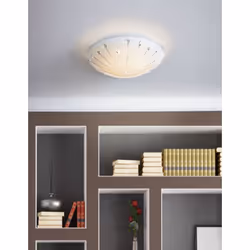 EGLO Margitta 1 éclairage de plafond Transparent, Blanc