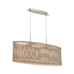 EGLO Sendero éclairage en suspension Support flexible E27 Marron, Acier satin