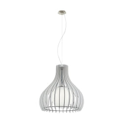 EGLO Tindori éclairage en suspension Support flexible E27 Nickel, Blanc