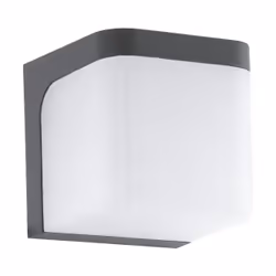 EGLO JORBA, Éclairage mural extérieur, Anthracite, Plastique, IP44, I, Blanc