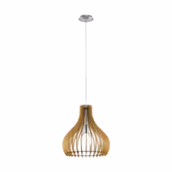 EGLO Tindori, Support flexible, Couleur érable, Nickel, Bois, Acier, Bois, Intérieure, IP20