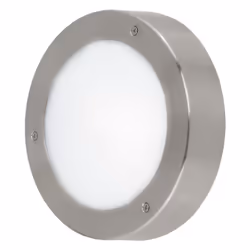EGLO VENTO 2, Éclairage de mural/de plafond extérieur, Acier inoxydable, Plastique, Acier inoxydable, IP44, I, Blanc