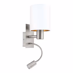 EGLO Pasteri, Surface, E27, Nickel, Blanc
