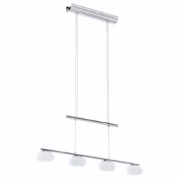 EGLO Aleandro 1, Support flexible, Chrome, Blanc, Blanc, Verre, Acier, Verre, Intérieure