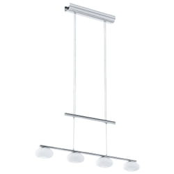 EGLO Aleandro 1 éclairage en suspension Support flexible Chrome, Blanc