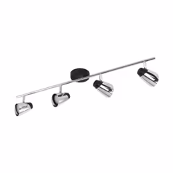 EGLO Moncalvio, Spot d'éclairage de surface, Ampoule(s) non remplaçable(s), 10 W, 3000 K, 400 lm, Noir, Chrome