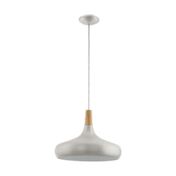 EGLO Sabinar éclairage en suspension Support flexible E27 Marron, Argent