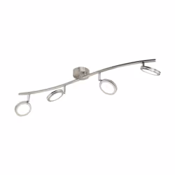 EGLO Karystos, Spot d'éclairage de surface, Ampoule(s) non remplaçable(s), LED, 3000 K, 380 lm, Chrome, Nickel