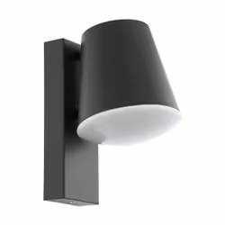 EGLO CALDIERO, Éclairage mural extérieur, Anthracite, Plastique, IP44, I, Blanc