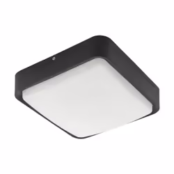 EGLO PIOVE-C, Éclairage de mural/de plafond extérieur, Noir, Plastique, IP44, II, Blanc