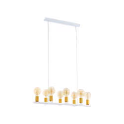 EGLO 97448, Or, Blanc, Acier, Salon, Intérieure, I, 8 ampoule(s)
