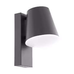 EGLO CALDIERO-C, Éclairage mural extérieur, Anthracite, Plastique, IP44, I, Blanc