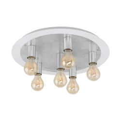 EGLO 97496 éclairage de plafond Argent, Blanc E27 LED
