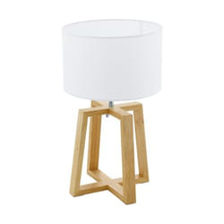 EGLO 97516 éclairage au sol E27 60 W Blanc, Bois