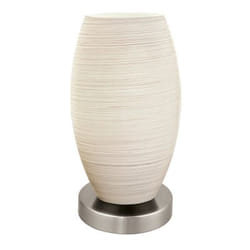 EGLO 97589 lampe de table E27 40 W Acier inoxydable, Blanc