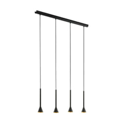 EGLO 97605 éclairage en suspension GU10 5 W LED Noir, Or