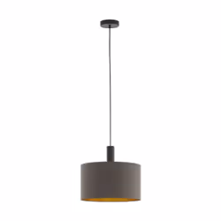 EGLO 97682, Marron, Or, Marron, Or, Tissu, Acier, Tissu, Rond, Noir