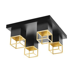 EGLO 97731 éclairage de plafond Noir, Or GU10