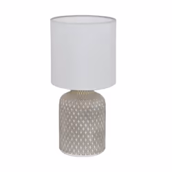 EGLO 97774, Gris, Blanc, Vitrocéramique, Tissu, Chambre à coucher, Salle à manger, II, E14, 1 ampoule(s)