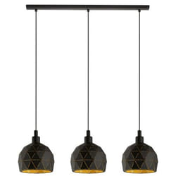 EGLO ROCCAFORTE éclairage en suspension Support flexible E14 Noir