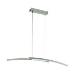EGLO Fraioli-c éclairage en suspension Support flexible LED intégrée Acier satin, Blanc