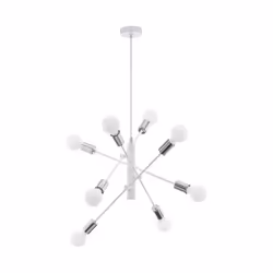 EGLO GRADOLI, Support flexible, Blanc, Blanc, Acier, II, 8 ampoule(s)