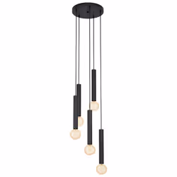 EGLO CORTENOVA, Noir, Noir, Acier, IP20, I, 5 ampoule(s)