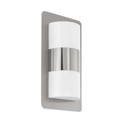EGLO 98085 éclairage extérieur Éclairage mural extérieur E27 LED 10 W Acier inoxydable, Blanc