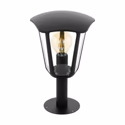 EGLO MONREALE, Piedestal extérieur/Lampadaire, Noir, IP44, Façade, I, E27
