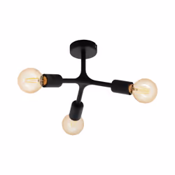 EGLO Bocadella 1, 3 ampoule(s), E27, IP20, Noir