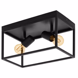 EGLO Silentina, 2 ampoule(s), E27, IP20, Noir