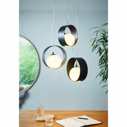 EGLO CAMARGO éclairage de plafond Noir, Blanc E14
