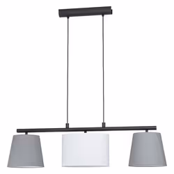 EGLO ALMEIDA 1, Support flexible, Noir, Gris, Blanc, Noir, Tissu, Acier, IP20, I