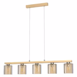 EGLO Castralvo, 5 ampoule(s), E27, Marron, Nickel
