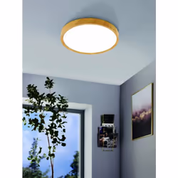 EGLO Musurita éclairage de plafond Blanc, Bois LED