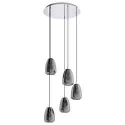 EGLO ALOBRASE éclairage en suspension Support flexible E27 Chrome, Transparent