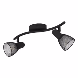 EGLO Carovigno, Spot d'éclairage de surface, E14, 2 ampoule(s), 220-240 V, Noir