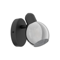 EGLO Pollica Spot d'éclairage de surface Noir, Transparent E27 LED 10 W
