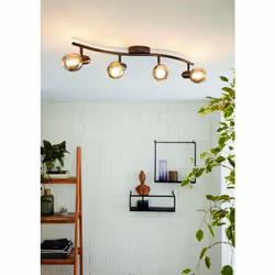 EGLO POLLICA éclairage de plafond Noir, Transparent E14
