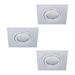 EGLO AREITIO, Spot lumineux encastrable, GU10, 1 ampoule(s), LED, 3000 K, Aluminium