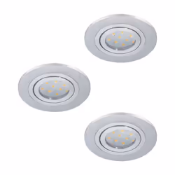EGLO AREITIO, Spot lumineux encastrable, GU10, 1 ampoule(s), LED, 3000 K, Aluminium